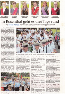 Vorbericht zum Schützenfest (Bild vergrößern)