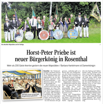 Rosenthals neue Majestäten 2013 (Bild vergrößern)