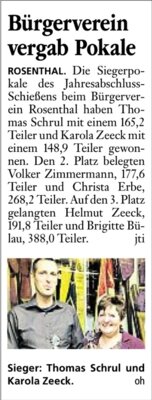 Jahresabschlußschießen 2011 (Bild vergrößern)
