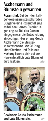 Vereinsmeisterschaft KK (Bild vergrößern)