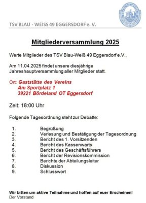 JAHRESHAUPTVERSAMMLUNG