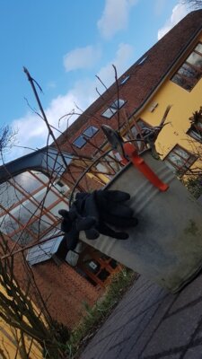 Gartenwerkzeug vor dem Haupteingang (Bild vergrößern)