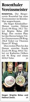 Vereinsmeisterschaft KK (Bild vergrößern)