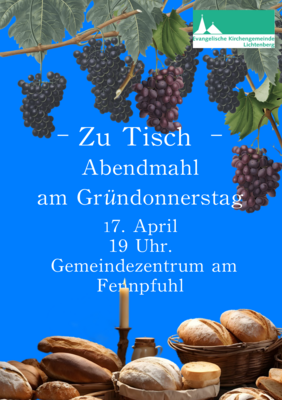 Tischabendmahl Gründonnerstag