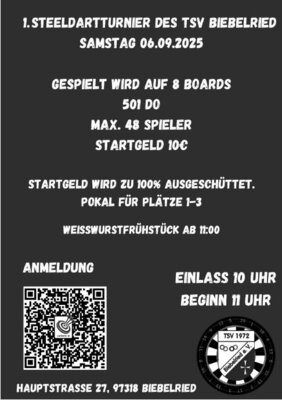 1. Steeldartturnier TSV Biebelried