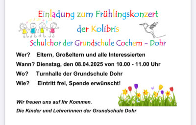 Es ist mal wieder so weit - Frühlingskonzert der Dohrer Grundschule