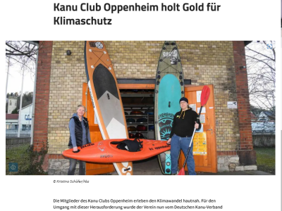 Kanu Club Oppenheim in der AZ erwähnt (Bild vergr&ouml;&szlig;ern)