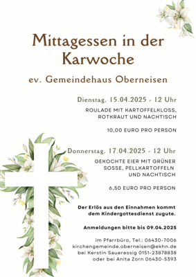 Mittagessen in der Karwoche (Bild vergrößern)
