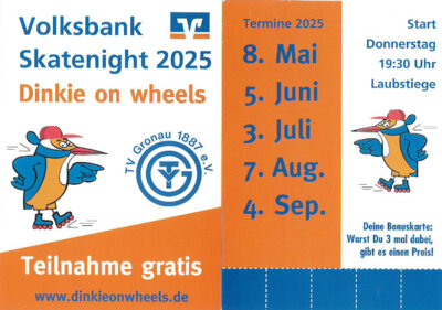 Abbildung der Bonuskarte für die Volksbank Skate Night 2025