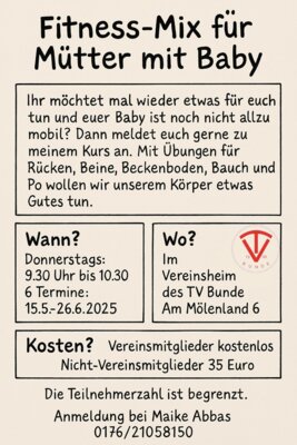 Neuer Kurs: Fitness-Mix für Mütter mit Baby (Bild vergrößern)