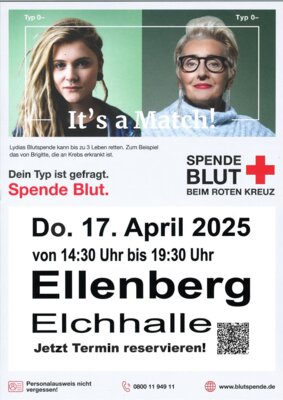 DRK ruft zur Blutspende rund um die Ostefeiertag auf: Jede Spende zählt! (Bild vergrößern)