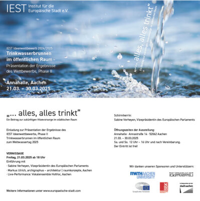 Ergebnisse Phase II Wettbewerb Trinkwasserbrunnen (Bild vergrößern)