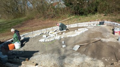 Neubau der Wasserspielfläche im Freibad: Fortschritt sichtbar (Bild vergrößern)