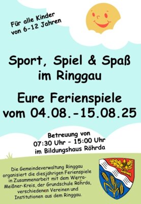 Flyer Ferienspiele (Bild vergrößern)
