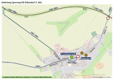 Bus 582, 586 – Umleitung in Dahnsdorf und Mörz (ab 07.04.2025) (Bild vergrößern)