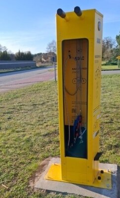 ADAC Radservice-Station (Foto von Franziska Sieg) (Bild vergrößern)