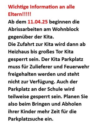 Meldung: Straßen Sperrung!!!