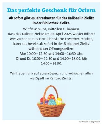 Das perfekte Geschenk zu Ostern für Wasserratten gibt es in der Bibliothek Zielitz (Bild vergrößern)