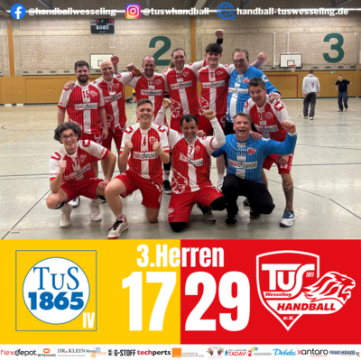 TuS Ehrenfeld IV : 3.Männer - 17:19 [Spielbericht]