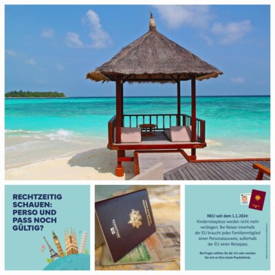 Meldung: Urlaub, Sommer, Reisezeit – ist Ihr Personalausweis oder Ihr Reisepass noch gültig?
