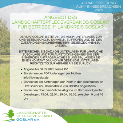Aktuelle Infos zu AUKM/ Ökoregeln und Angebot zur Sammlung der AUKM-Unterlagen/Zuschläge (Bild vergrößern)
