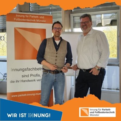von l. nach r.: Ludger Schwering jun, Obermeister Hermann Stellerman (Bild vergrößern)