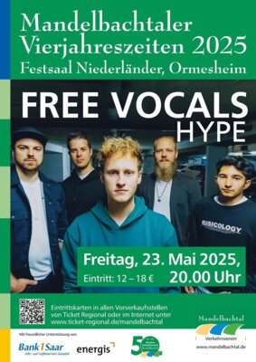 Meldung: Ein spektakulärer Musikabend mit FREE VOCALS – "HYPE"