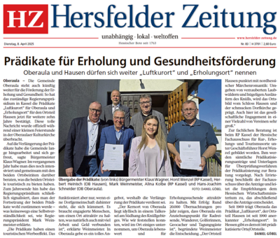 Meldung: Prädikate für Erholung und Gesundheitsförderung