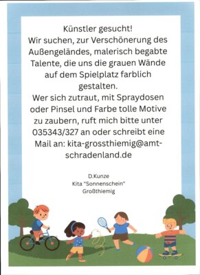 Künstler gesucht!! (Bild vergrößern)