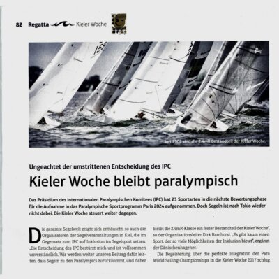 Kieler Woche bleibt paralympisch (Bild vergr&ouml;&szlig;ern)