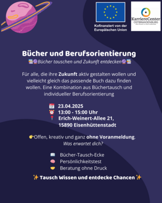 Meldung: Bücher und Berufsorientierung am 23.04.2025