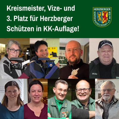 Meldung: Mannschaften der Herzberger Schützengesellschaft erreichen Vizekreismeistertitel und den 3. Platz bei der Kreismeischaft