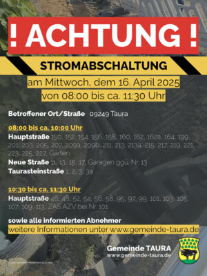 Stromabschaltung | Benachrichtigung zur Unterbrechung der Stromversorgung (Anschlussnutzung) (Bild vergrößern)