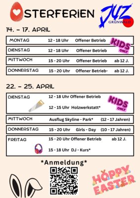 Meldung: Osterferien im JUZ