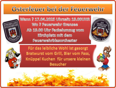 Osterfeuer bei der Feuerwehr Gransee