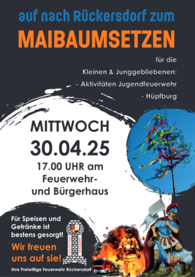 Maibaumsetzen in Rückersdorf am 30.04.2025