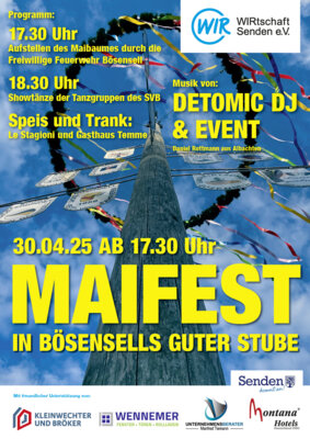 Einladung zum Maifest am 30. April ab 17:30 Uhr (Bild vergrößern)