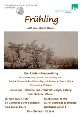 Frühling lässt sein blaues Band - ein Liedernachmittag | Samstag, 26.4.