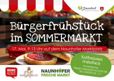 Bürgerfrühstück 2025: Gemeinsam genießen in Naunhof - Anmeldung gestartet!