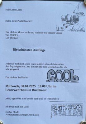 Foto zur Meldung: Plattschnacker in Buchhorst