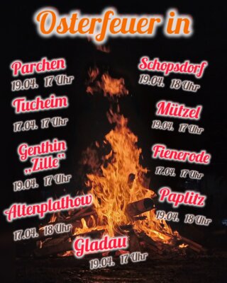 Osterfeuer in der Einheitsgemeinde Genthin werden nicht abgesagt (Bild vergrößern)
