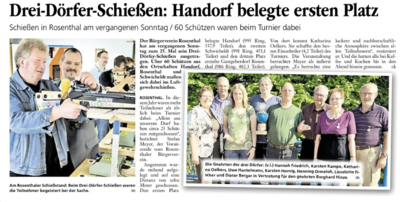 Drei-Dörfer-Schießen in Rosenthal 2012 (Bild vergrößern)