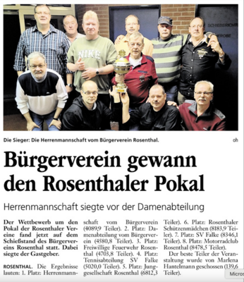 Pokal der Rosenthaler Vereine 2012 (Bild vergrößern)