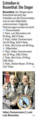Ehrenscheibe und Silberteller 2014 (Bild vergrößern)