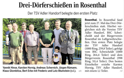Drei-Dörfer-Schießen in Rosenthal 2014 (Bild vergrößern)