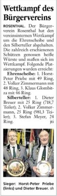 Ehrenscheibe und Silberteller 2012 (Bild vergrößern)