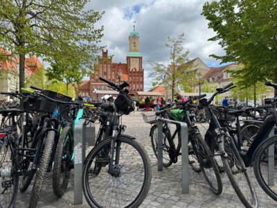 Fahrradcodierung auf dem Marktplatz