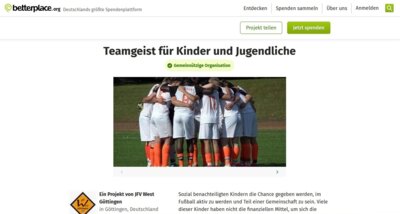 Meldung: Spendenaktion für Fußballkleidung
