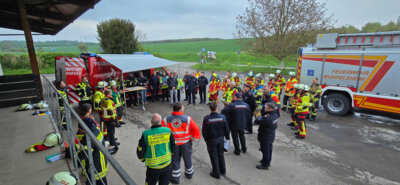 Gemeinsame Einsatzübung in Mundelsheim