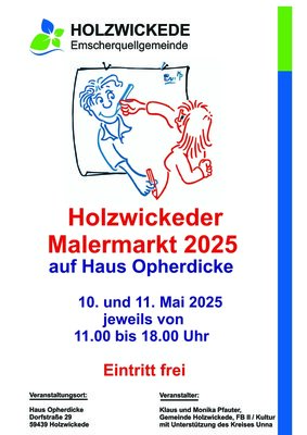 Foto zur Meldung: Holzwickeder Malermarkt  Kunstfans aus Holzwickede und Umgebung dürfen sich auf ein besonderes Event freuen